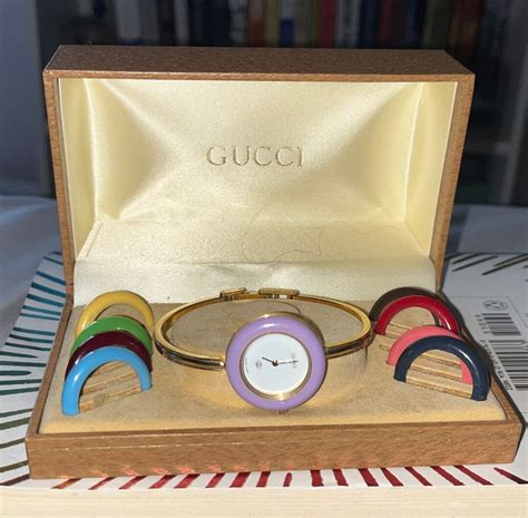 interchangeable watch set gucci|Gucci Interchangeable Bezels Watch .